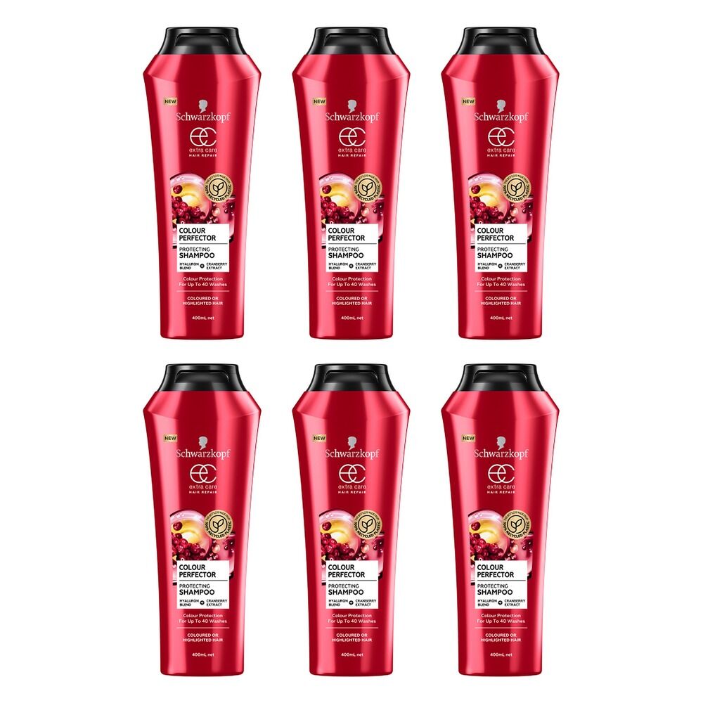 Schwarzkopf Extra Care Colour Perfector Protecting Shampoo 400mL Pack of 6
