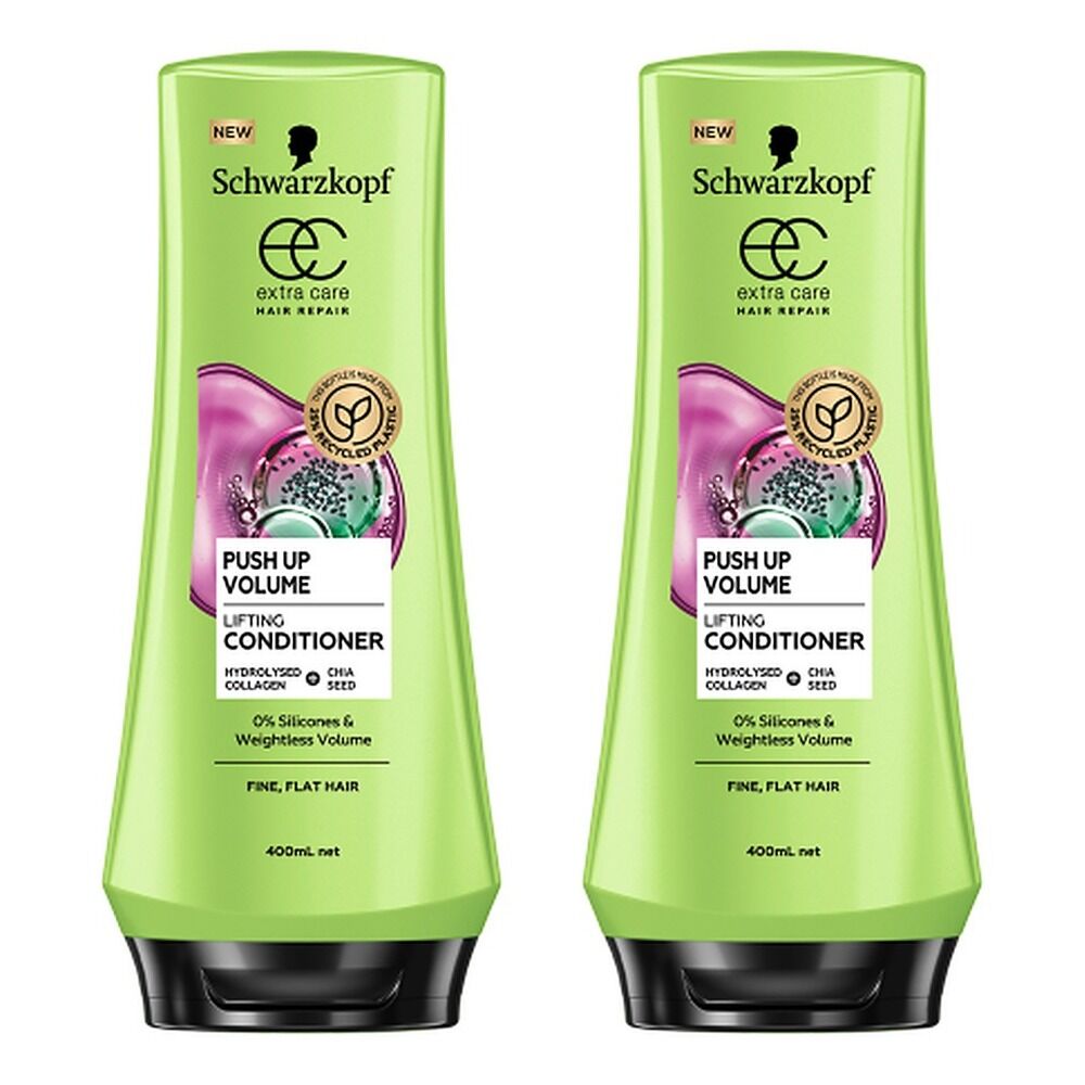 Schwarzkopf Extra Care Push Up Volume Lifting Conditioner 400mL Pack of 2