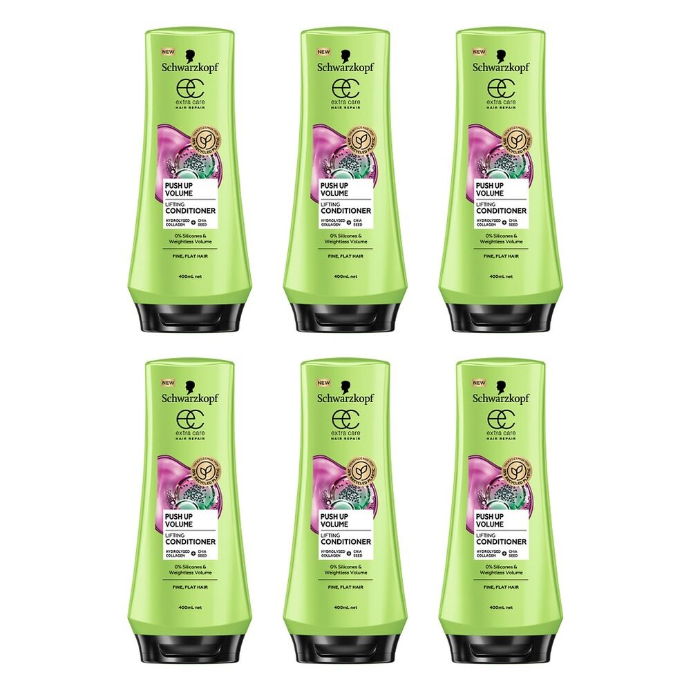 Schwarzkopf Extra Care Push Up Volume Lifting Conditioner 400mL Pack of 6