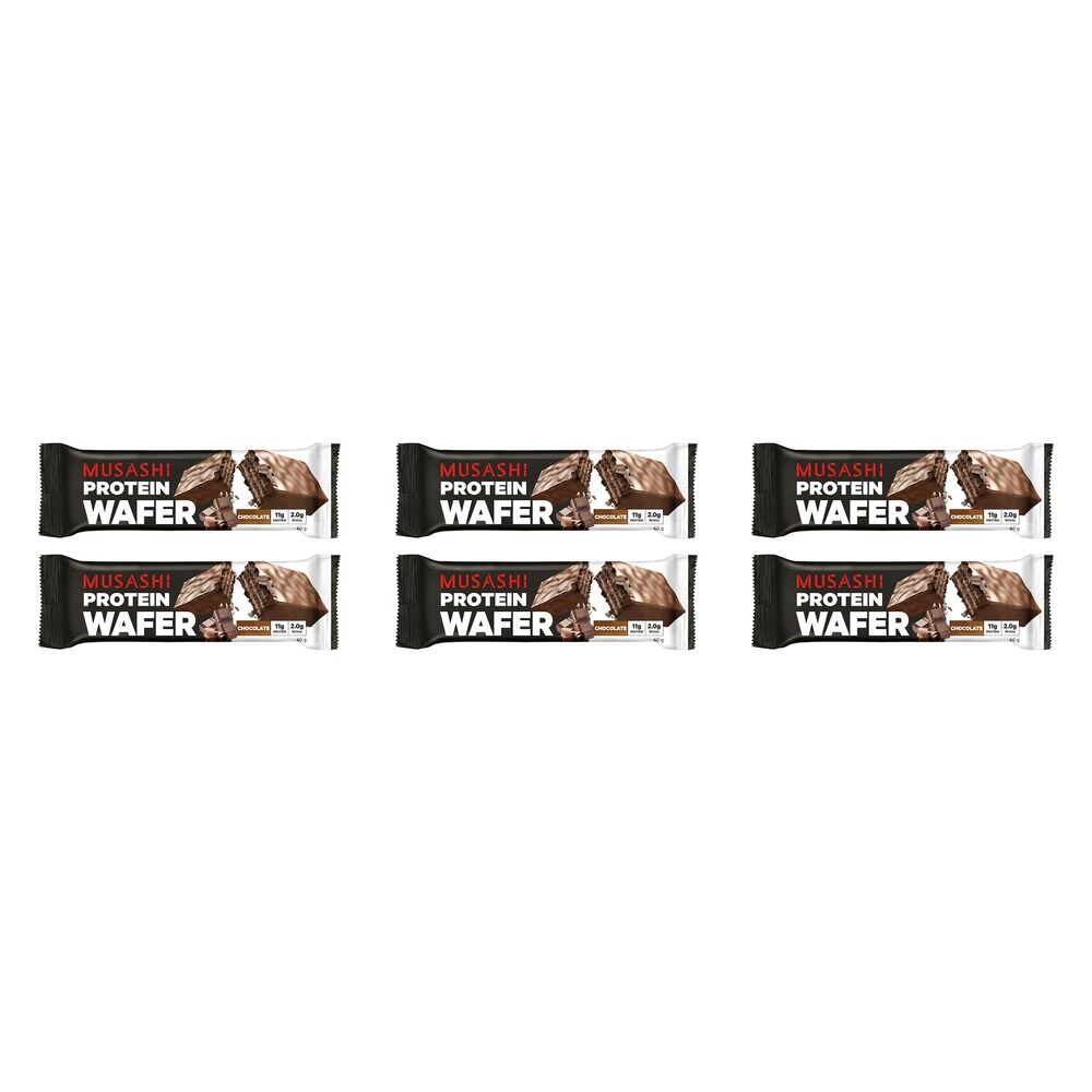 Musashi Protein Wafer Chocolate 40g x 12 Bundle of 6