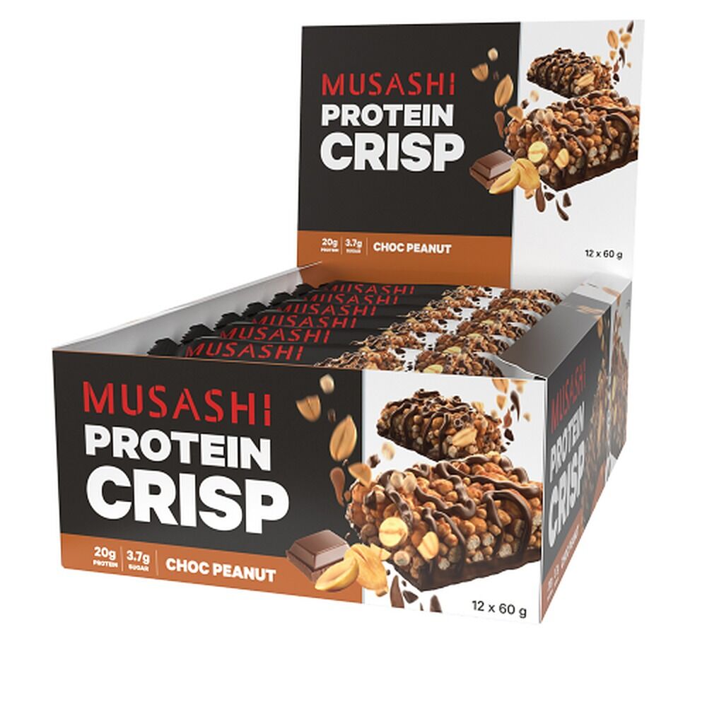 Musashi Protein Crisp Choc Peanut 60g x 12