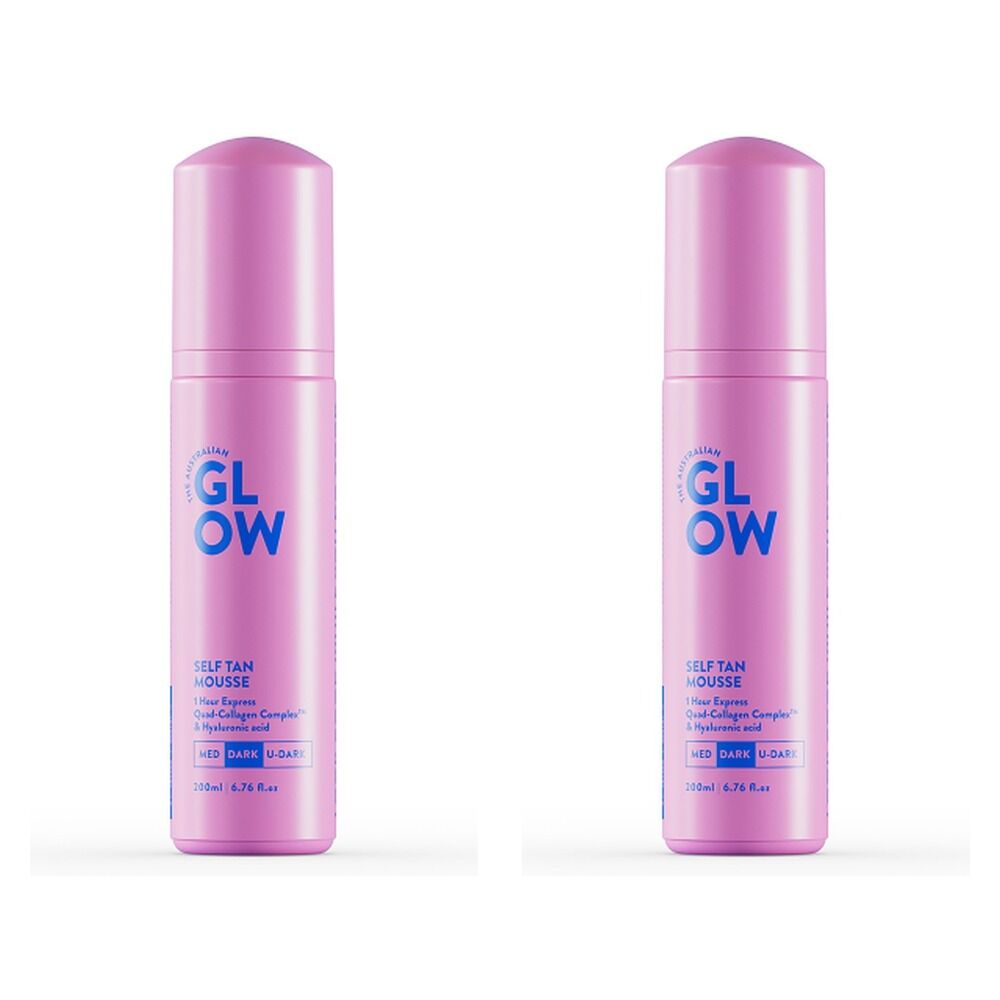 Australian Glow Self Tan Mousse Dark 200mL Pack of 2