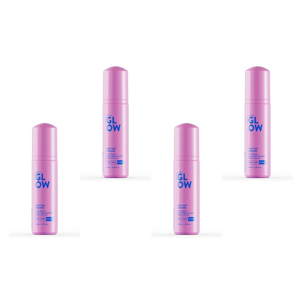 Australian Glow Self Tan Mousse Ultra Dark 200mL Pack of 4