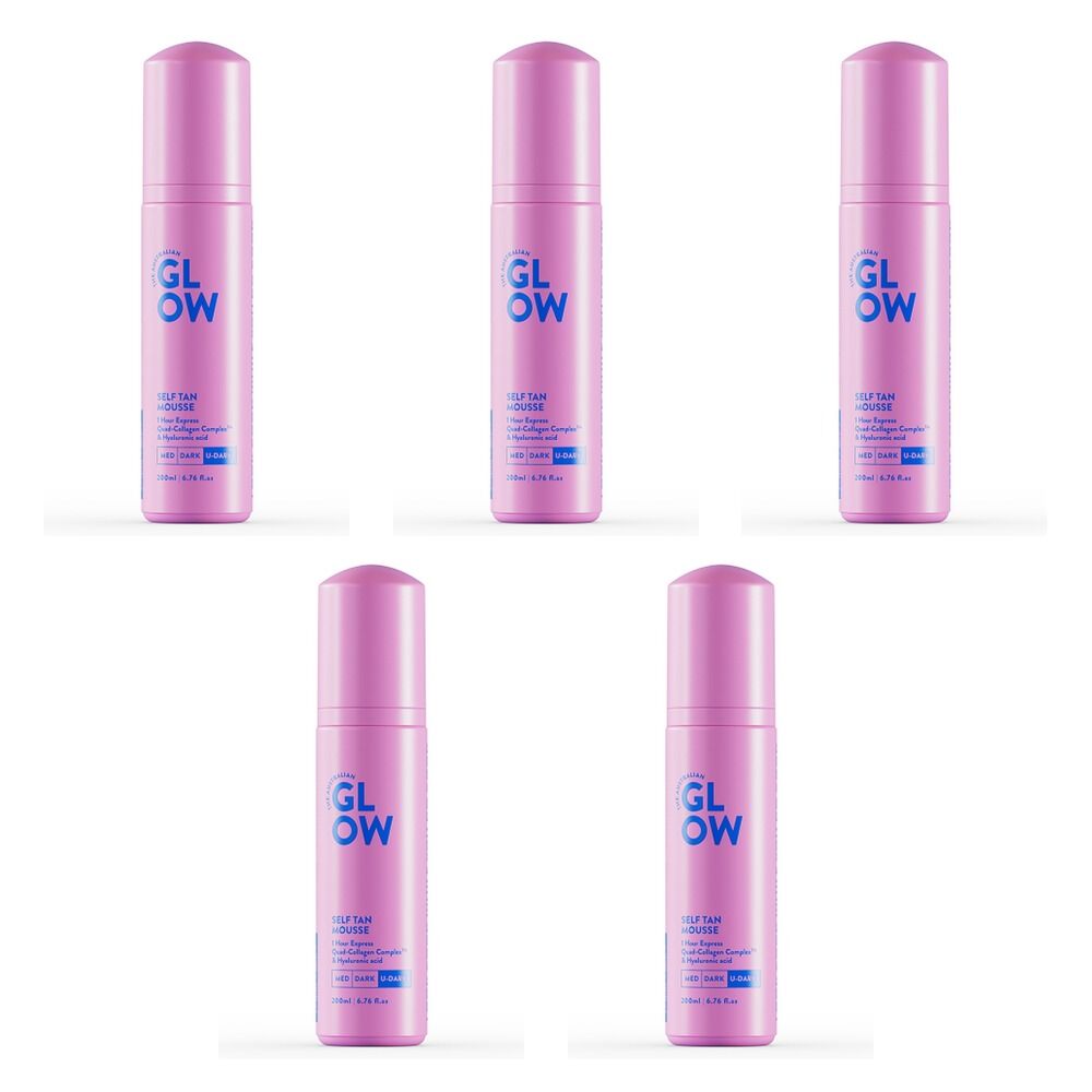 Australian Glow Self Tan Mousse Ultra Dark 200mL Pack of 5