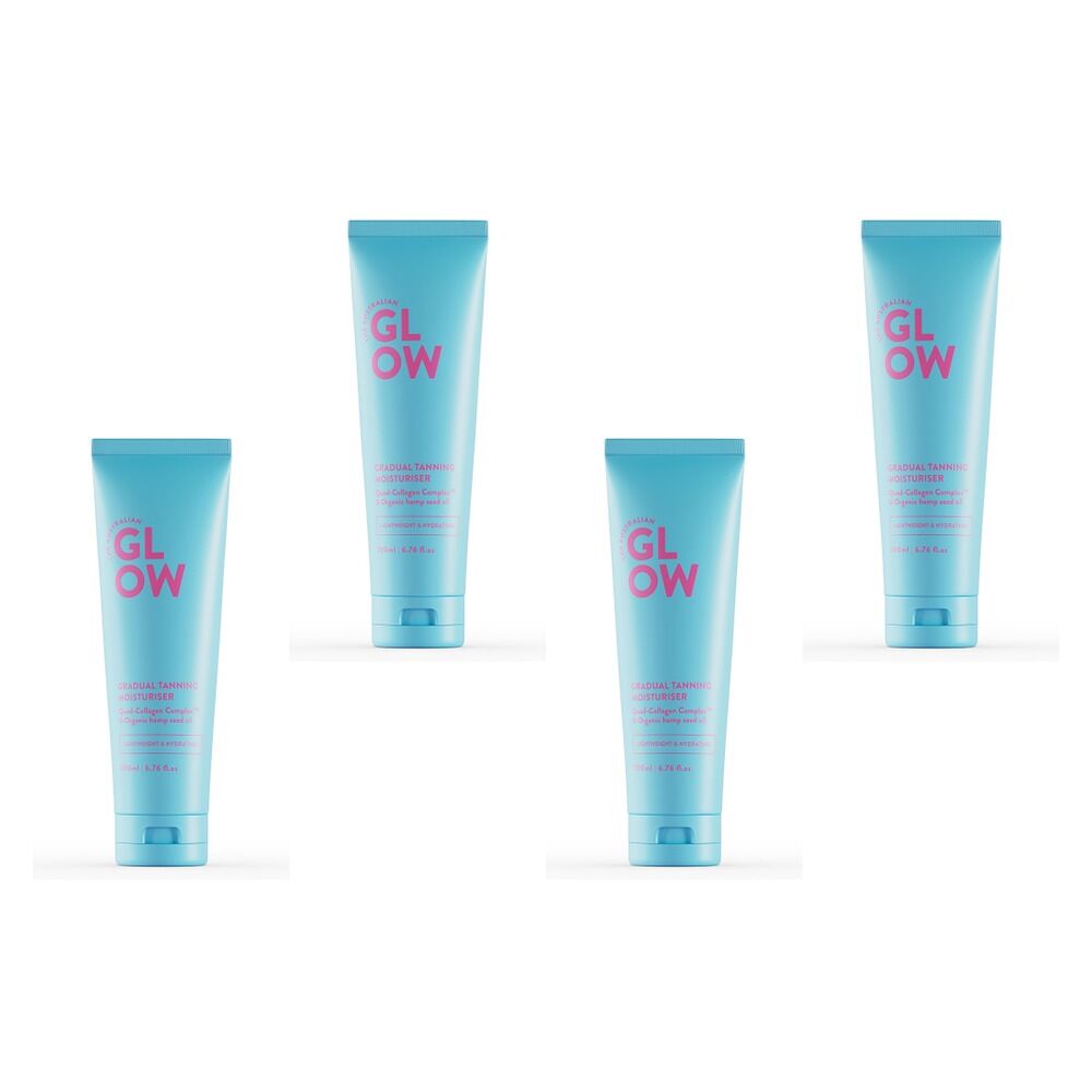 Australian Glow Gradual Tanning Moisturiser 200mL Pack of 4