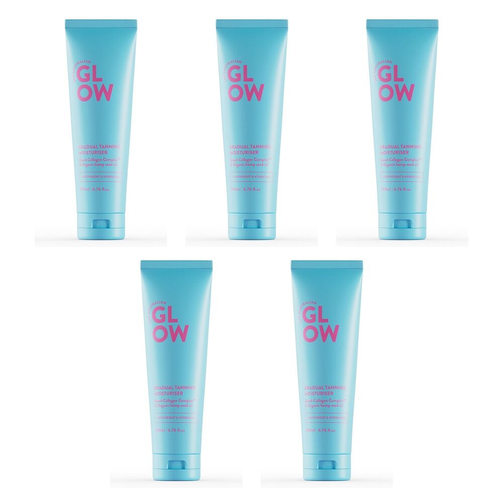 Australian Glow Gradual Tanning Moisturiser 200mL Pack of 5