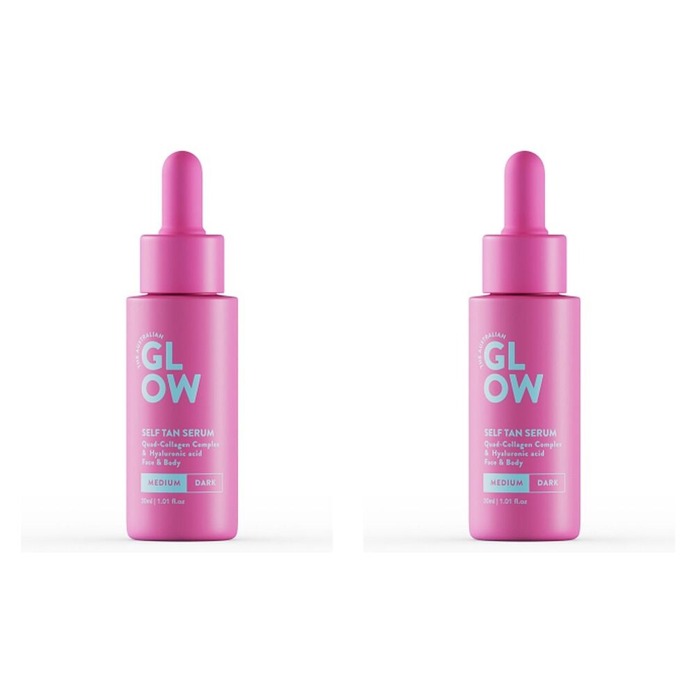 Australian Glow Self Tan Serum Medium 30mL Pack of 2