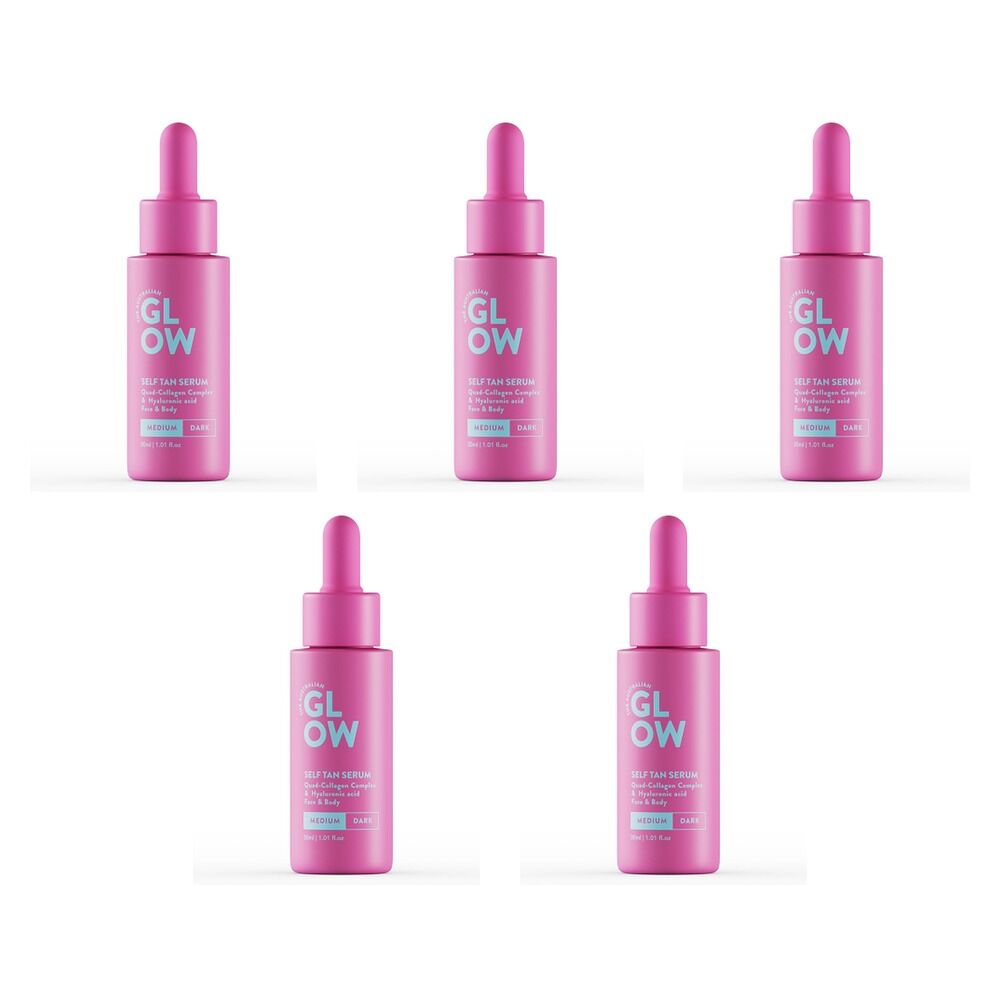Australian Glow Self Tan Serum Medium 30mL Pack of 5