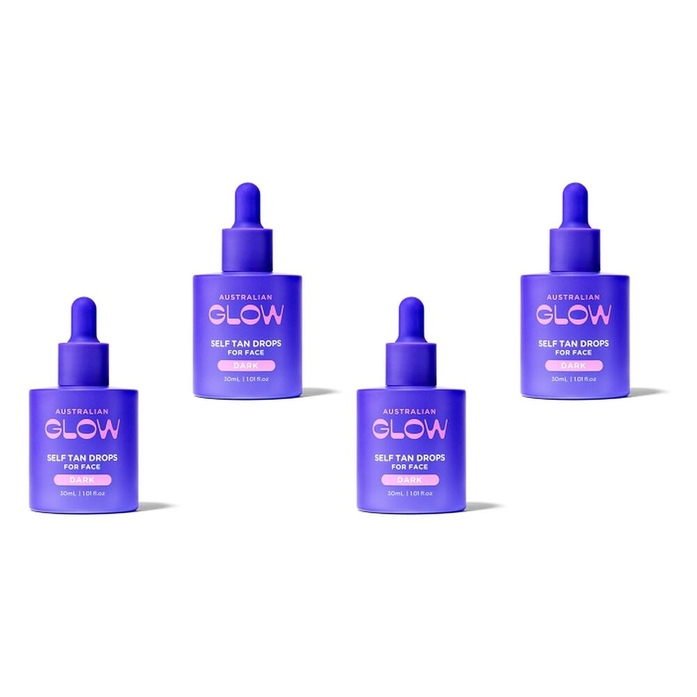 Australian Glow Self Tan Drops Dark 30mL Pack of 4