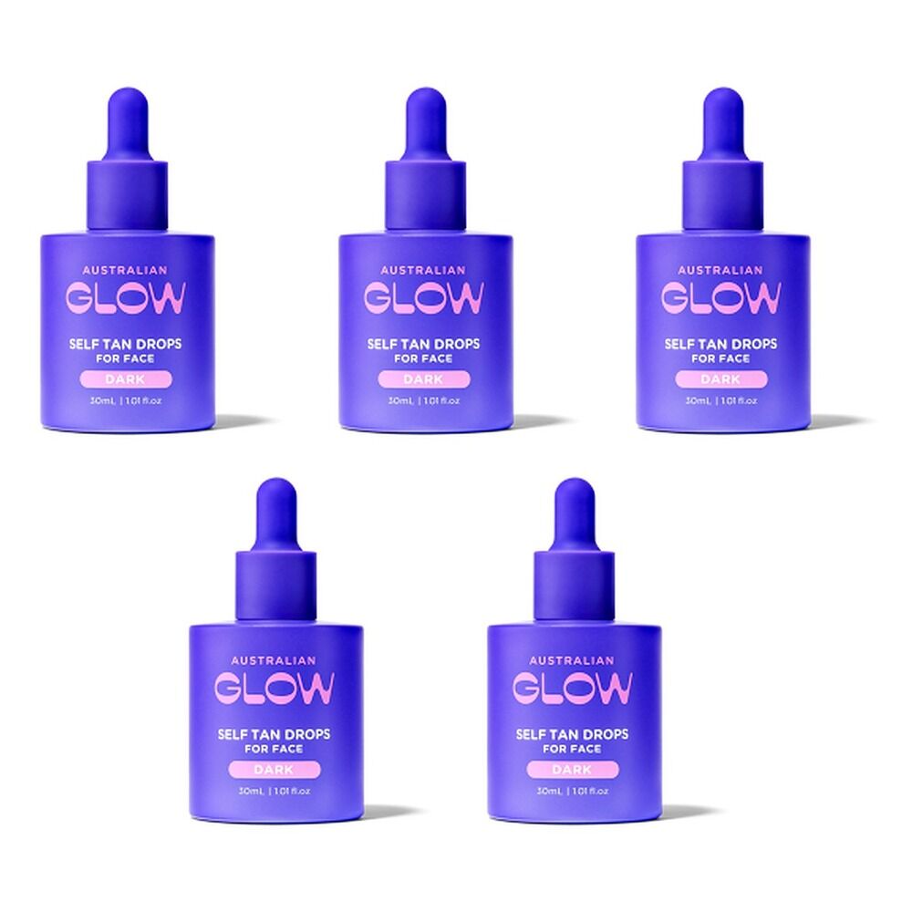 Australian Glow Self Tan Drops Dark 30mL Pack of 5