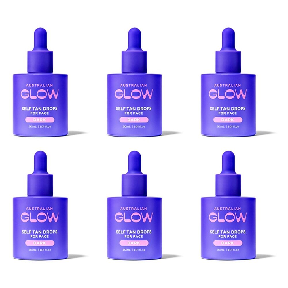 Australian Glow Self Tan Drops Dark 30mL Pack of 6