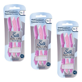 Schick Silk Salon Touch Up Disposable Razors 3 Pack Bundle of 3