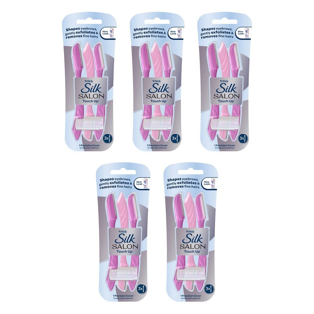 Schick Silk Salon Touch Up Disposable Razors 3 Pack Bundle of 5