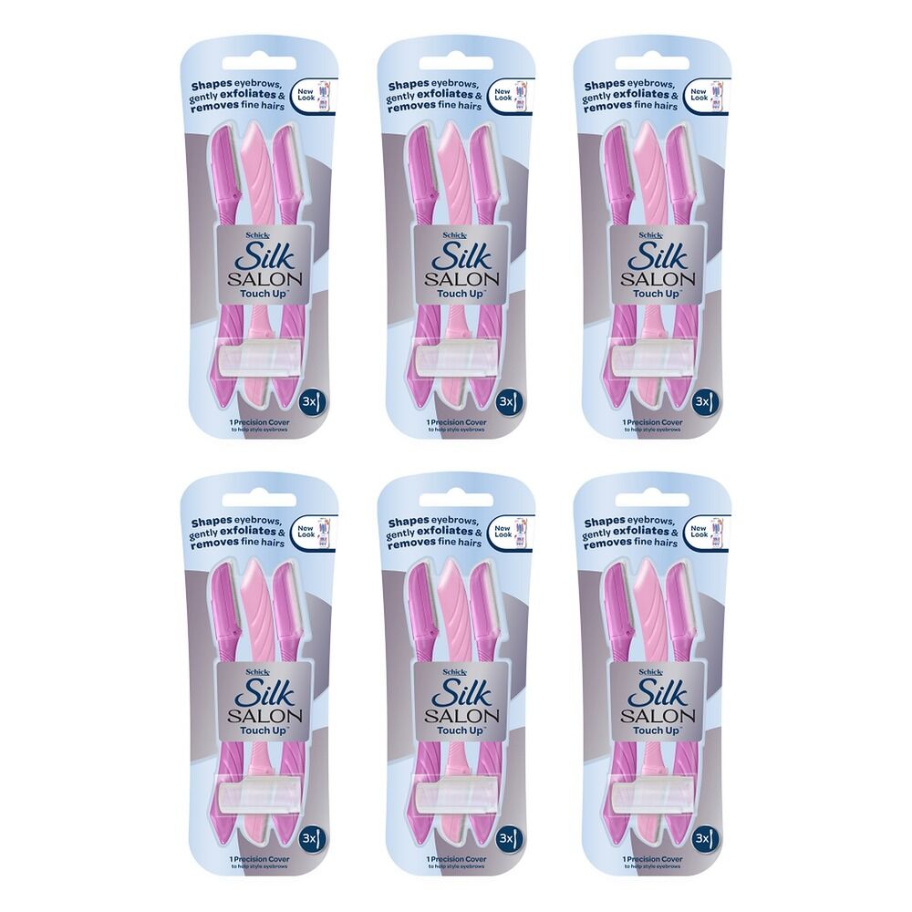 Schick Silk Salon Touch Up Disposable Razors 3 Pack Bundle of 6
