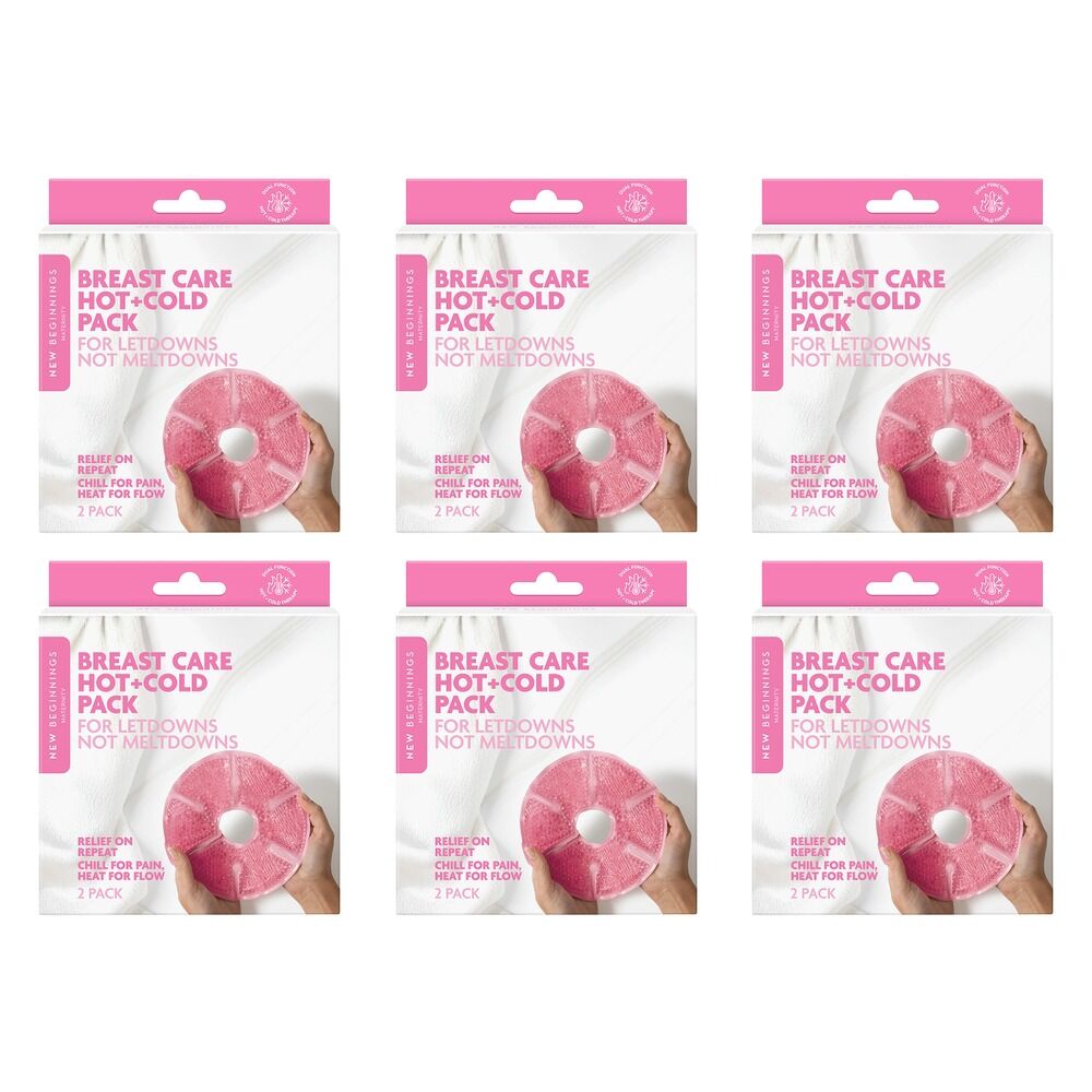 New Beginnings Breast Care Hot & Cold Packs, 2 Pack Bundle of 6