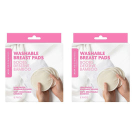 New Beginnings Washable Bamboo Nursing Pads 8 Pack Bundle of 2