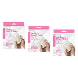New Beginnings Washable Bamboo Nursing Pads 8 Pack Bundle of 3