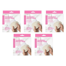 New Beginnings Washable Bamboo Nursing Pads 8 Pack Bundle of 5
