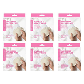 New Beginnings Washable Bamboo Nursing Pads 8 Pack Bundle of 6