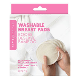 New Beginnings Washable Bamboo Nursing Pads 8 Pack