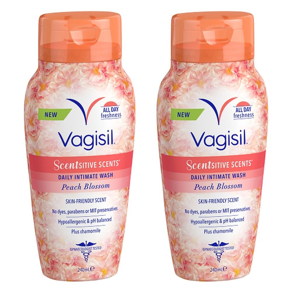Vagisil Scentsitive Scents Peach Blossom Intimate Wash 240mL x 3 Bundle of 2