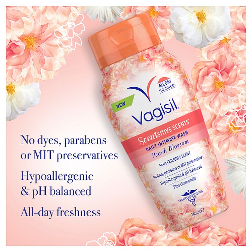 Vagisil Scentsitive Scents Peach Blossom Intimate Wash 240mL x 3
