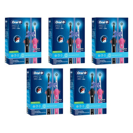 Oral-B Pro 2 Dual Handle Him & Her Electric Toothbrush Pack of 5