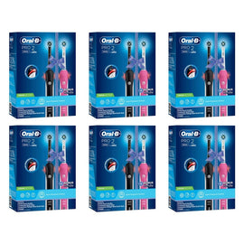Oral-B Pro 2 Dual Handle Him & Her Electric Toothbrush Pack of 6