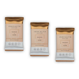 JSHealth Beauty Bar Nourish + Glow Peanut Butter Crunch 45g x 12 Bundle of 3