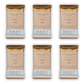 JSHealth Beauty Bar Nourish + Glow Peanut Butter Crunch 45g x 12 Bundle of 6
