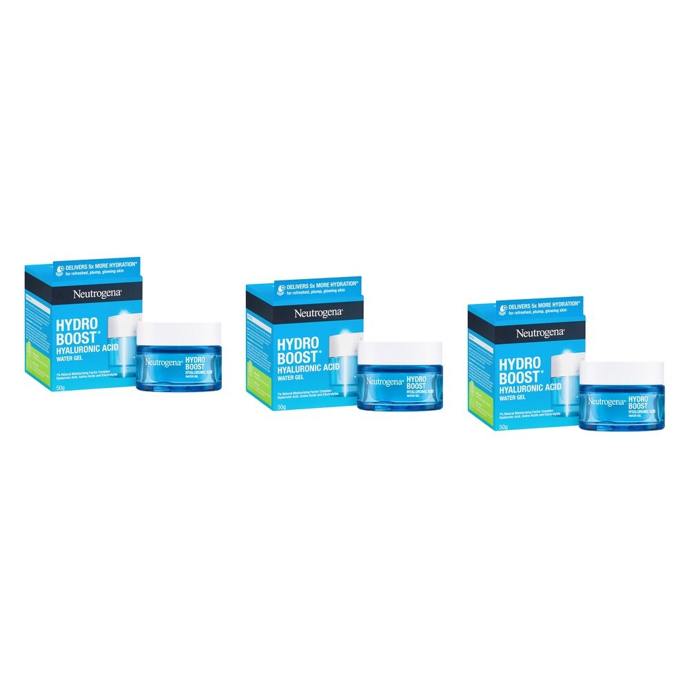 Neutrogena Hydro Boost Hyaluronic Acid Water Face Gel 50g Pack of 3