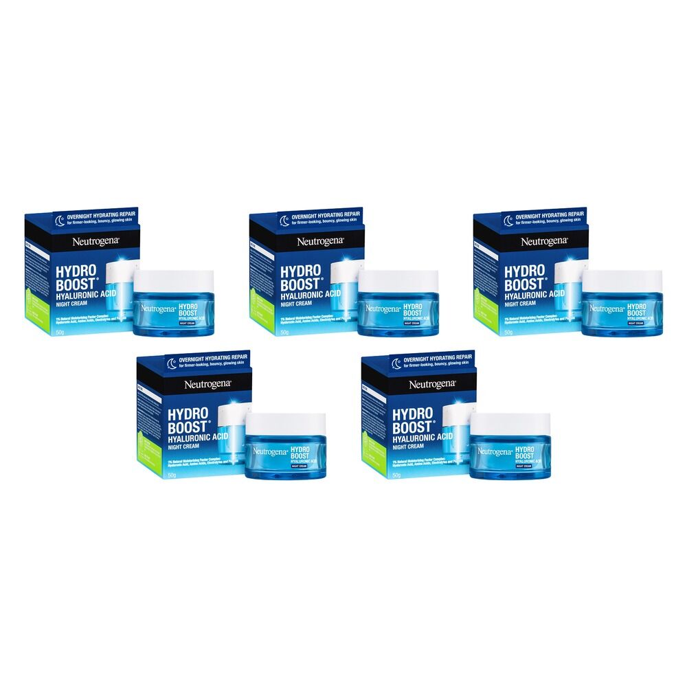 Neutrogena Hydro Boost Hyaluronic Acid Night Face Cream 50g Pack of 5
