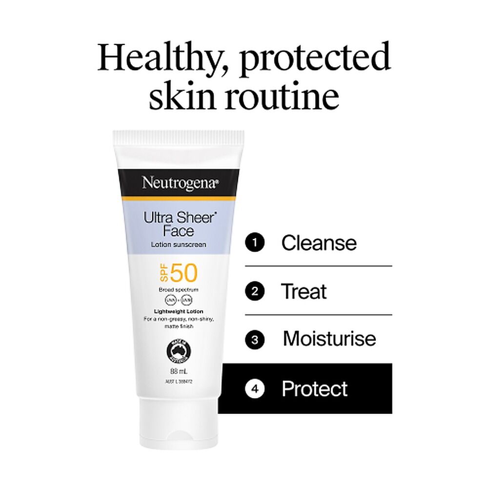 Neutrogena Ultra Sheer Face Lotion Sunscreen SPF50 88mL