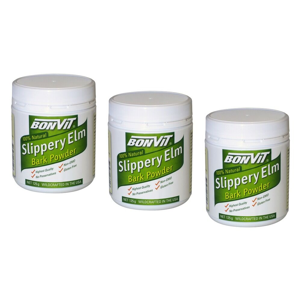 Bonvit Slippery Elm Bark Powder 125g Pack of 3
