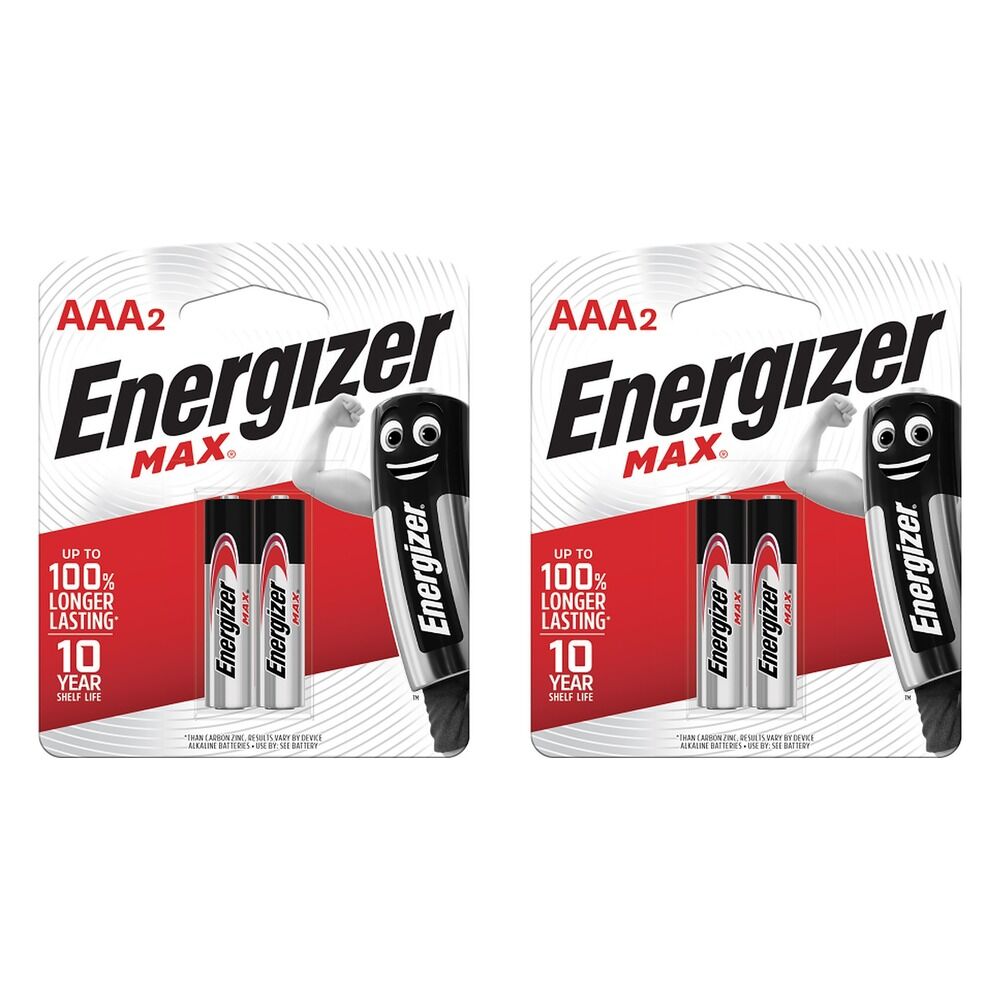 Energizer Max AAA Alkaline Batteries 2 Pack Bundle of 2