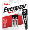 Energizer Max AAA Alkaline Batteries 2 Pack