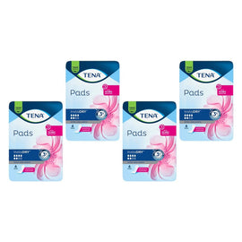 Tena InstaDry Extra Long Length Pads 6 Pack x 6 Bundle of 4