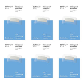 Cutifilm Waterproof Dressings 5cm x 7.2cm 5 Pack Bundle of 6