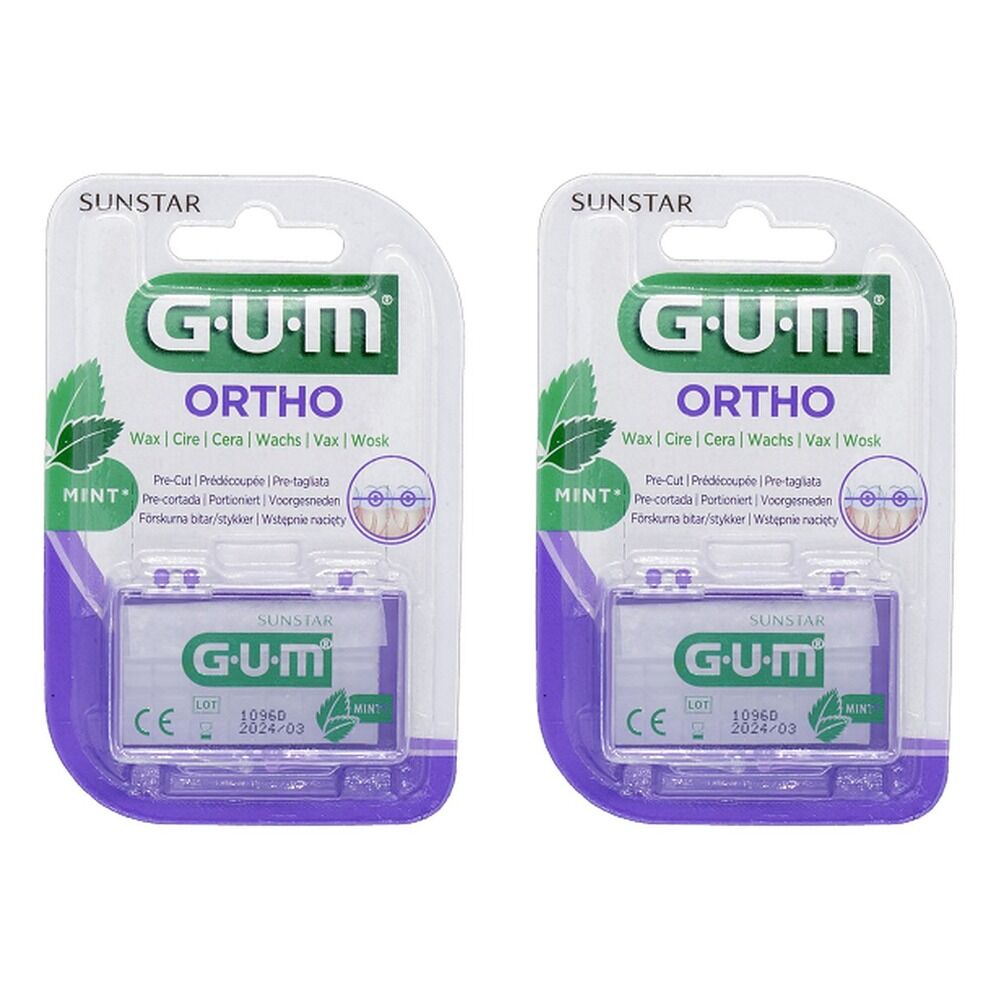 G.U.M Orthodontic Wax Mint Pack of 2