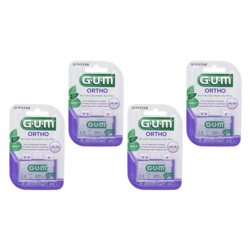 G.U.M Orthodontic Wax Mint Pack of 4