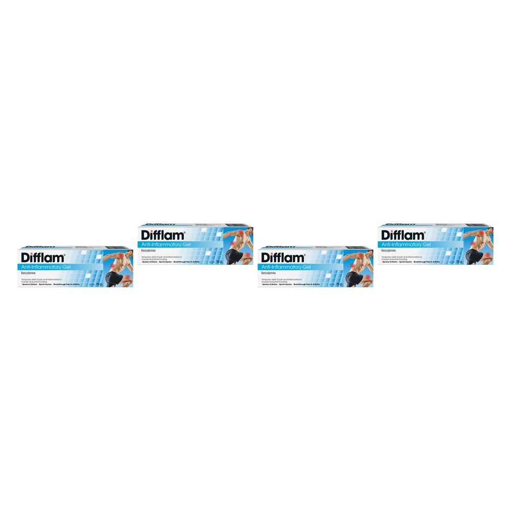 Difflam Anti-Inflammatory Gel, 75g Pack of 4
