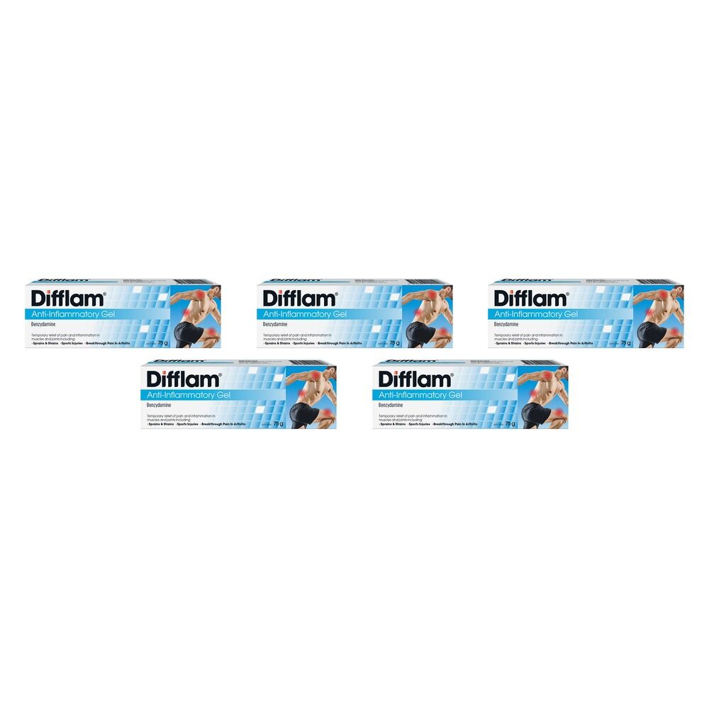 Difflam Anti-Inflammatory Gel, 75g Pack of 5