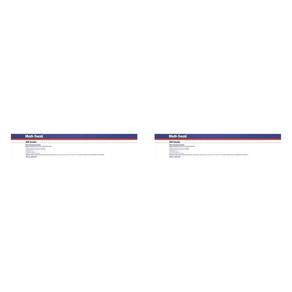 Obsolete Medi-Swab Pre-Injection Alcohol Swabs 200 Pack Bundle of 2