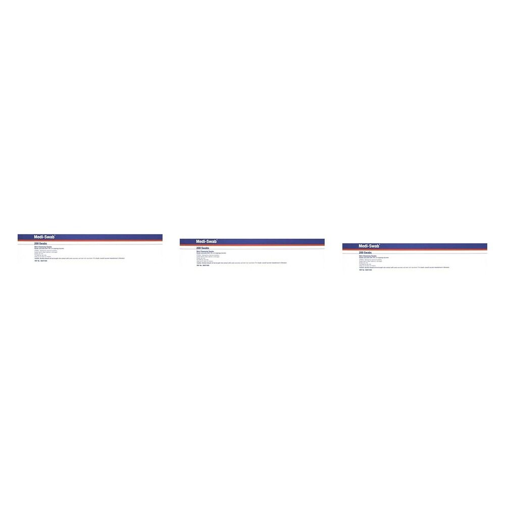Obsolete Medi-Swab Pre-Injection Alcohol Swabs 200 Pack Bundle of 3