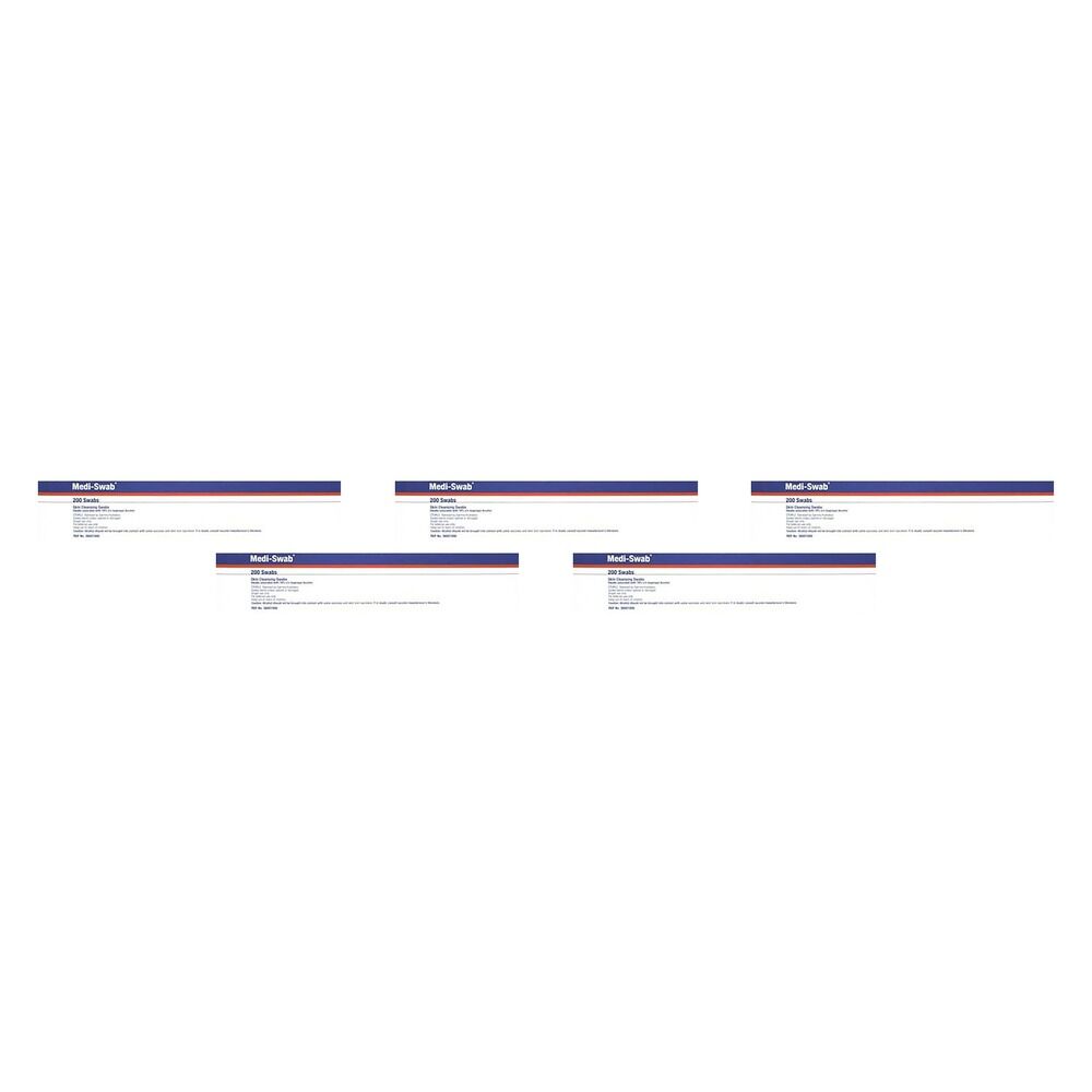 Obsolete Medi-Swab Pre-Injection Alcohol Swabs 200 Pack Bundle of 5