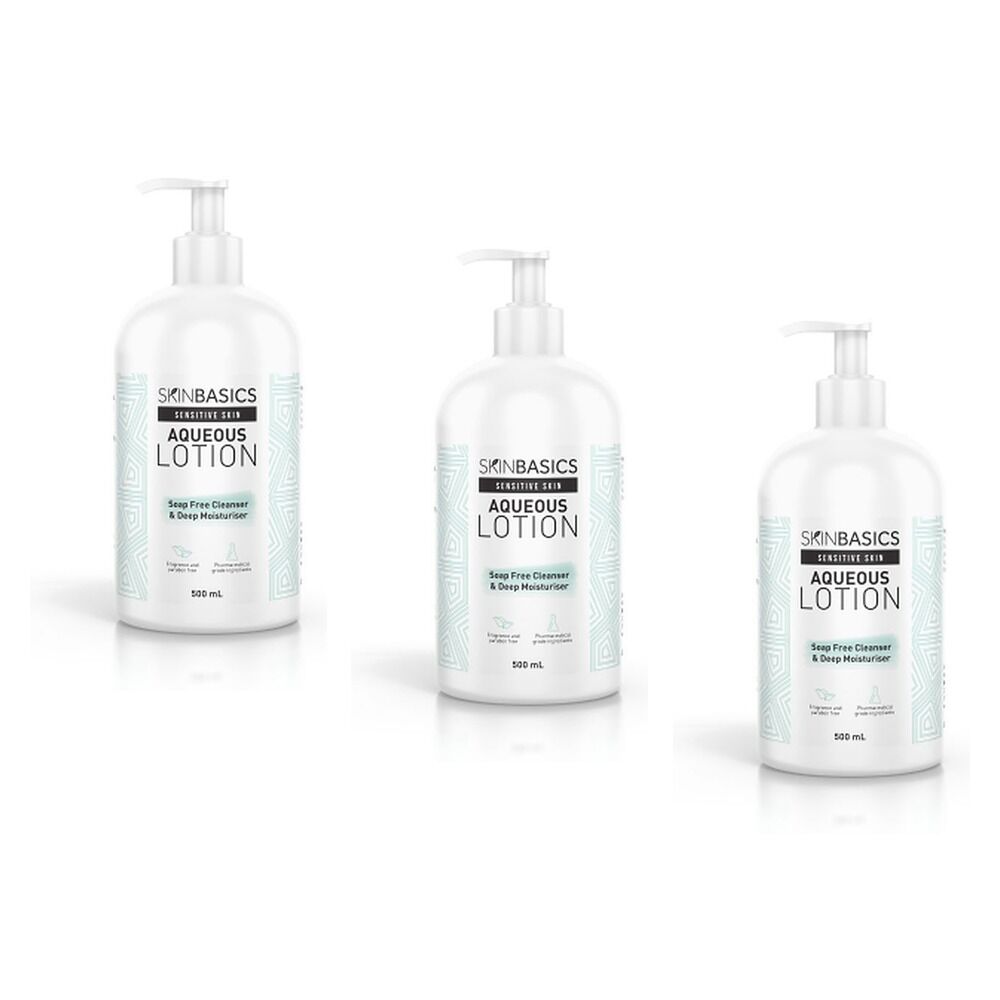 Skin Basics Aqueous Pump 500mL Pack of 3