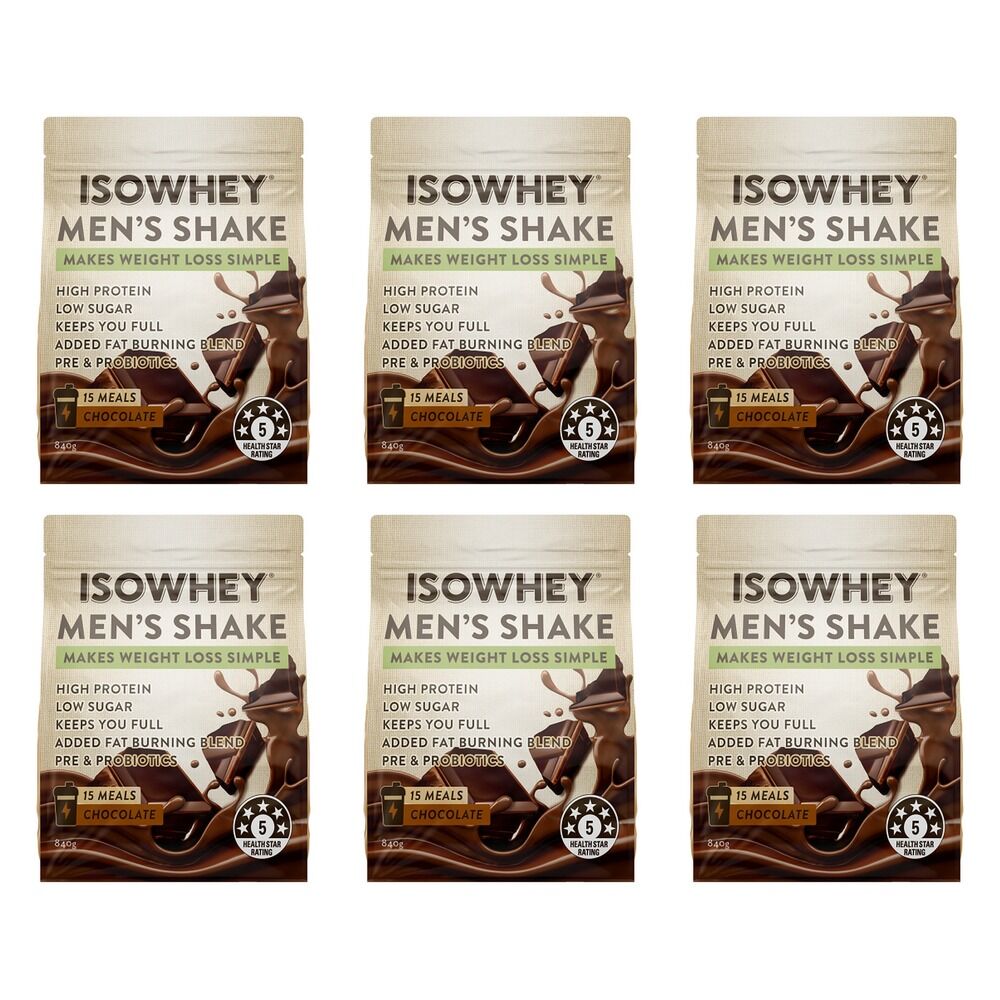 Isowhey Men's Shake Chocolate 840g Pack of 6