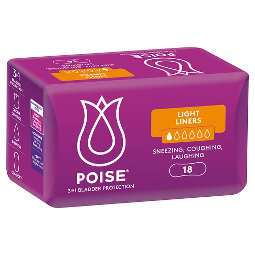 Poise Light Liners 18 Pack x 8