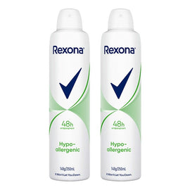 Rexona Women Antiperspirant Aerosol Deodorant Hypo-Allergenic 250mL Pack of 2