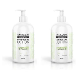 Skin Basics Sorbolene & Glycerine With Vitamin E Lotion Pump 500mL Pack of 2
